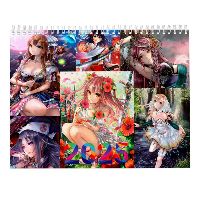 Calendario Chicas Anime 2025 Kalender (Baksida)