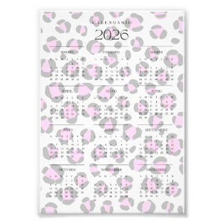 calendario leopardo fototryck