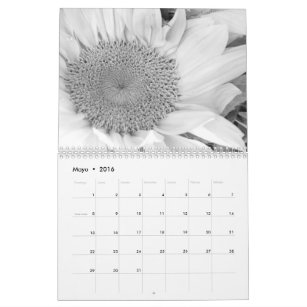 Calendario lurar fotografíaen blanco y-neger kalender