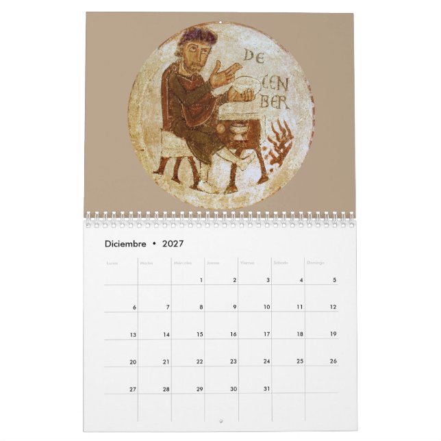 Calendario medieval 2 páginas Estándar Kalender (Dec 2027)