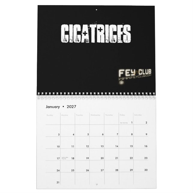 Calendario Oficial FeyClub VIP Kalender (Jan 2027)