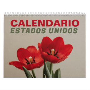 Calendario USA con Festivos Spanska USA 2026 Kalender