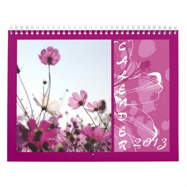 Calender 2013 rosa vackra blommor kalender (Omslag)
