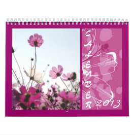 Calender 2013 rosa vackra blommor kalender