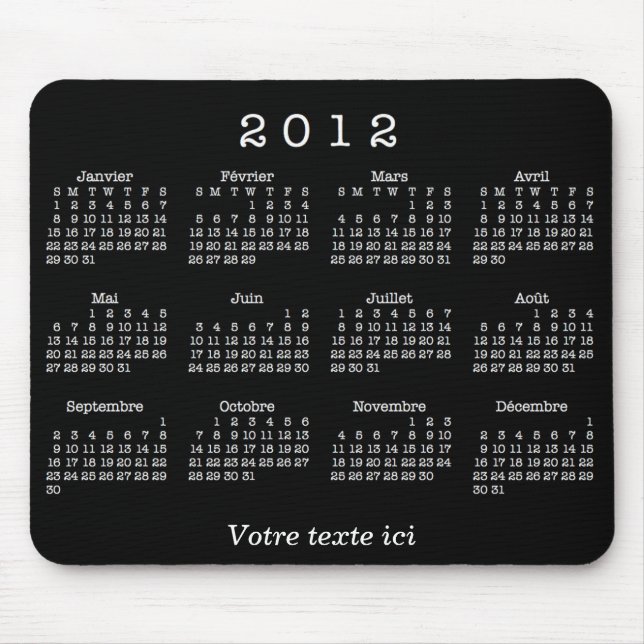 Calendrier 2012 français musmatta (Framsidan)