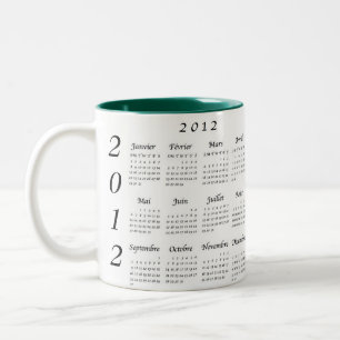 Calendrier 2012 français Två-Tonad mugg