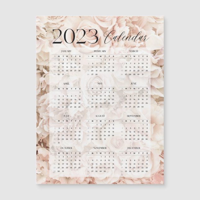 calendrier 2023  floral rose (Framsida)