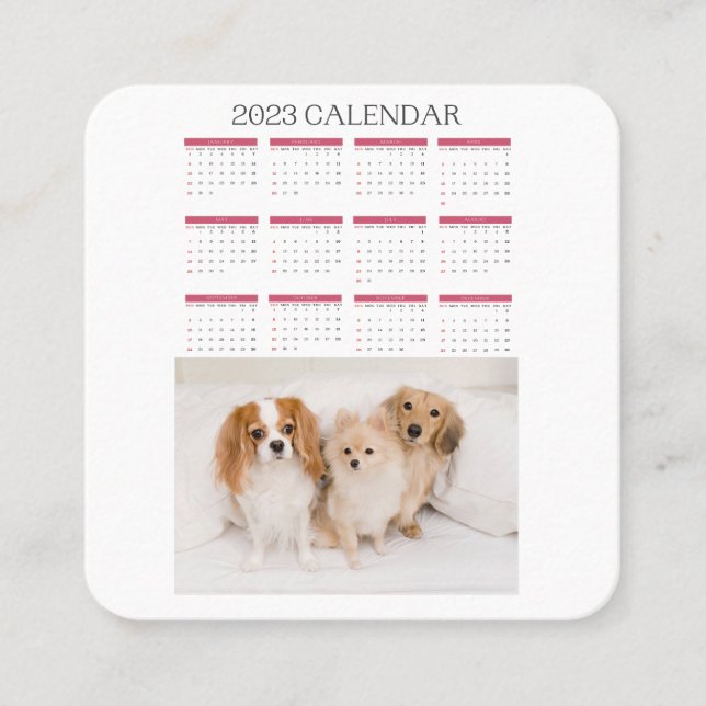 calendrier 2023  mignon chiens lojalitetskort (Framsida)