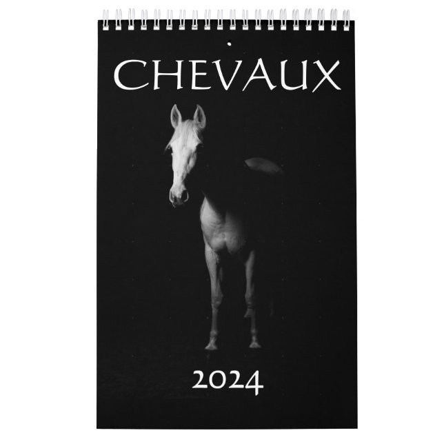 Calendrier 2024 chevaux France Kalender (Omslag)