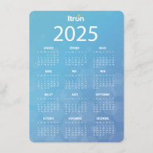Calendrier 2025 Bleu