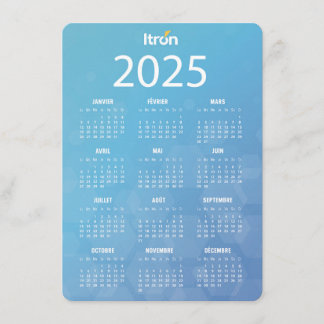 Calendrier 2025 Bleu Tilläggskort