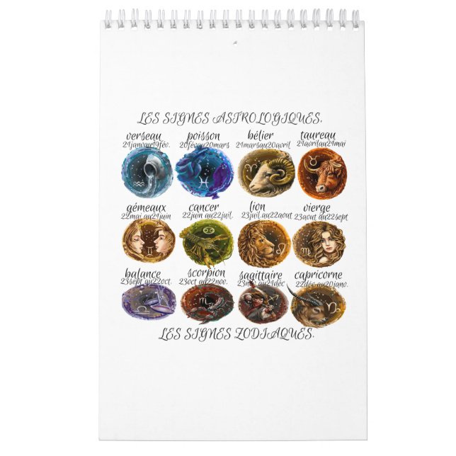 calendrier avec les signes astrologiques  kalender (Omslag)