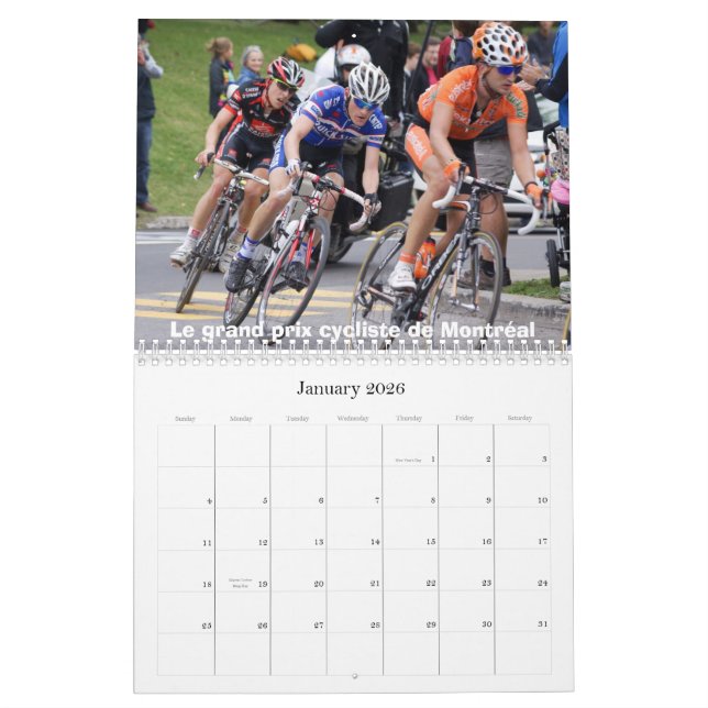 Calendrier d'entrainements et sorties 2011 kalender (Jan 2026)