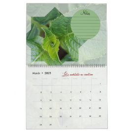 Calendrier Dieu méditation jardin : étoile & notes Kalender