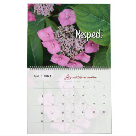 Calendrier Dieu méditation photo jardin : mots Kalender