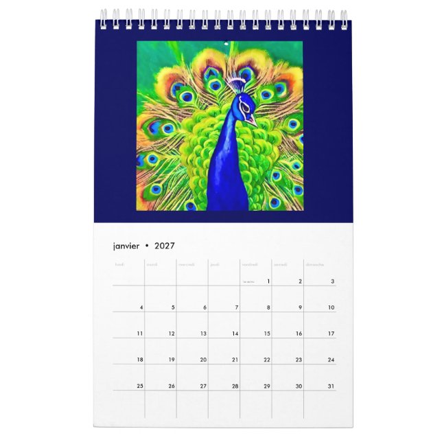 Calendrier double page Petit, Blanc Animaux  Kalender (Jan 2027)