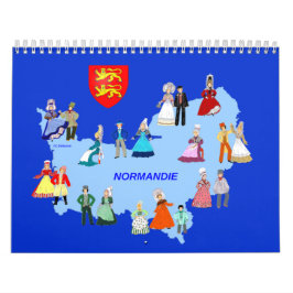 Calendrier, folklore de Normandie, France Kalender