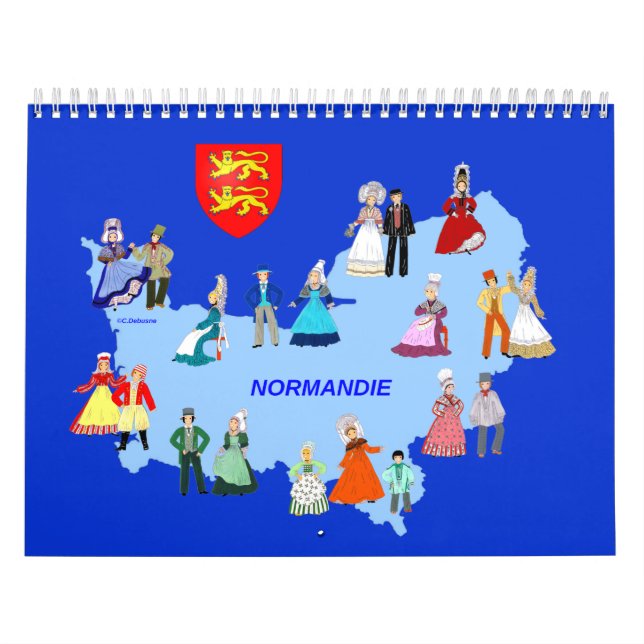 Calendrier, folklore de Normandie, France Kalender (Omslag)