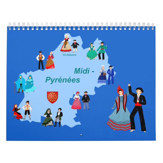Calendrier, Midi-Pyrénées, France Kalender (Omslag)