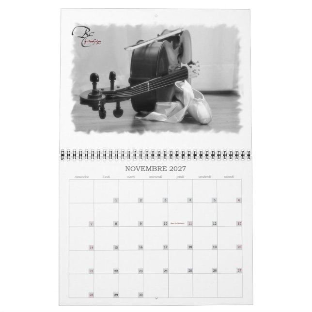 Calendrier Violoncelleries Kalender (Nov 2027)