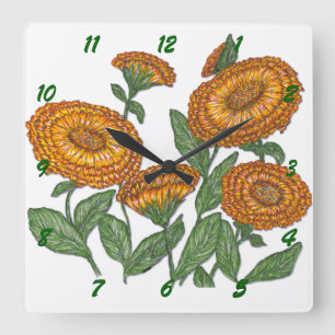 Calendula Fyrkantig Klocka