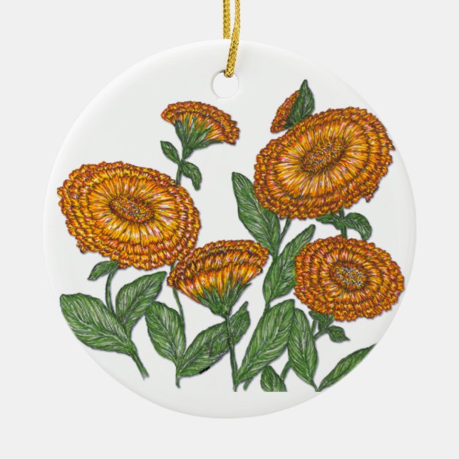 Calendula Julgransprydnad Keramik (Framsidan)