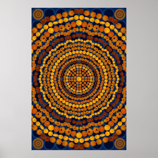 CALENDULA MANDALA 3 POSTER (Framsidan)