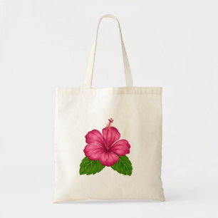 Calendula och rosa hibiscus tygkasse