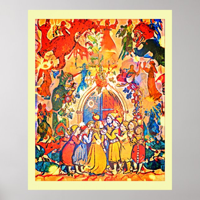 Calennig Nyårsposter Poster (Framsidan)