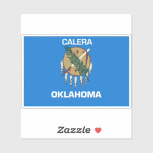Calera Oklahoma Flagga Klistermärken
