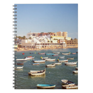 Caleta strand i Cadiz, Andalusia, Spanien Anteckningsbok