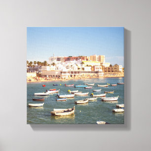 Caleta strand i Cadiz, Andalusia, Spanien Canvastryck