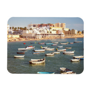 Caleta strand i Cadiz, Andalusia, Spanien Magnet
