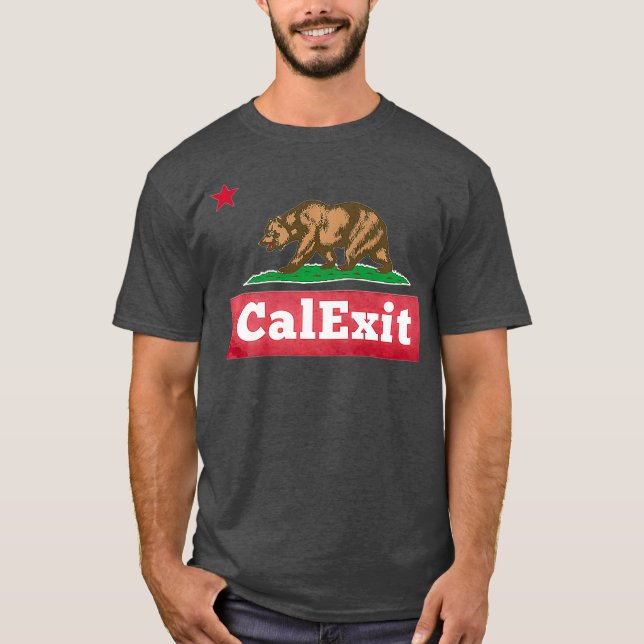 CalExit California Exit United Stater Secede T Shirt (Framsida)