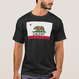 CALEXIT Kalifornien Bear Flagga för honom Tee Shirt