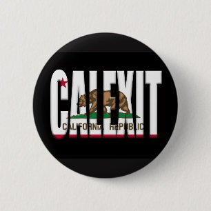 Calexit och California Flagga Knapp