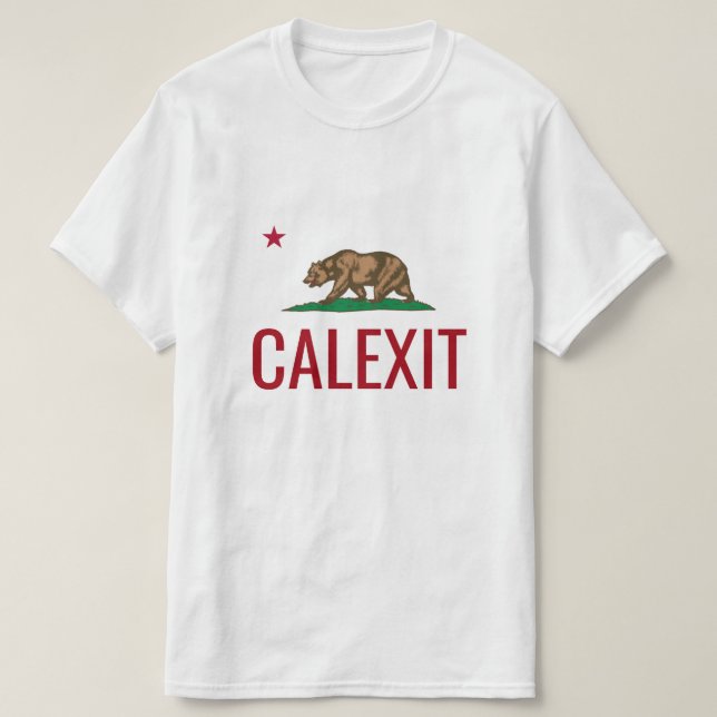 CALEXIT-skjortor med den Kalifornien Tee Shirt (Design framsida)