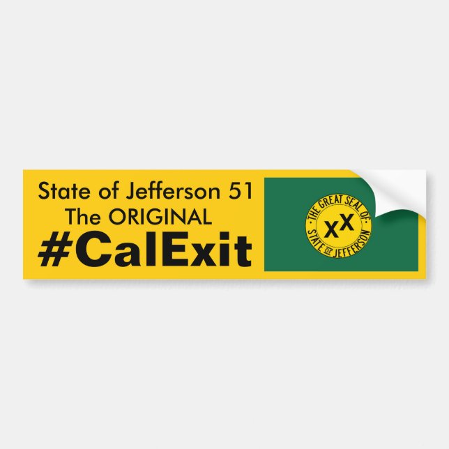 CALEXIT som är statlig av Jefferson 51 Bildekal (Framsidan)