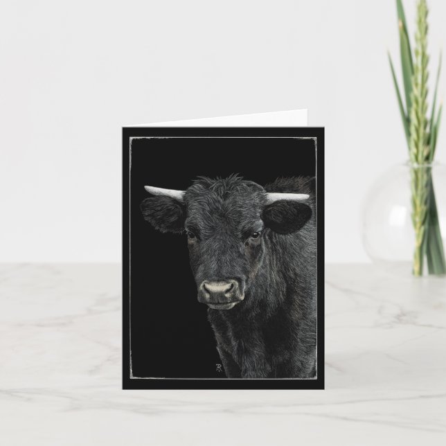 Calf Card - "Little Moo" Kort (Framsida)