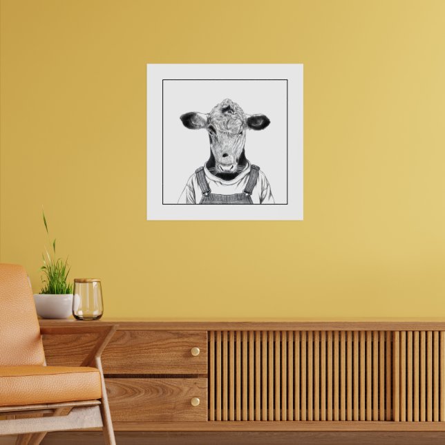 Calf i Dungaree (Snö) Poster (Vardagsrum 2)