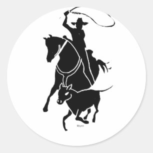 Calf Roper 1 Runt Klistermärke
