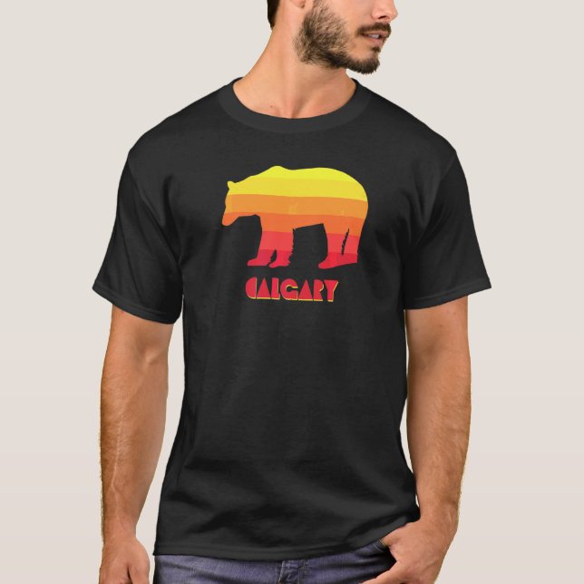 Calgary Alberta Bear T Shirt (Framsida)