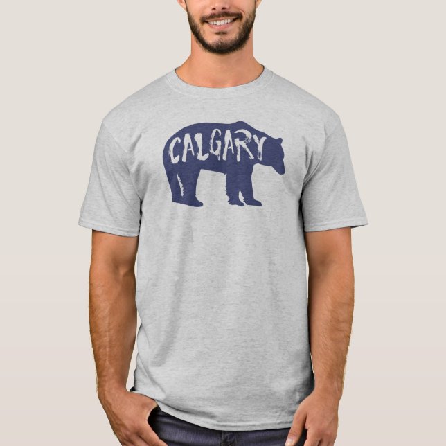 Calgary Alberta Bear T Shirt (Framsida)