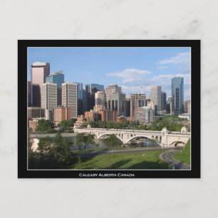 Calgary Alberta Canada Downtown Skyline View Vykort