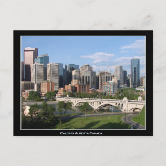Calgary Alberta Canada Downtown Skyline View Vykort