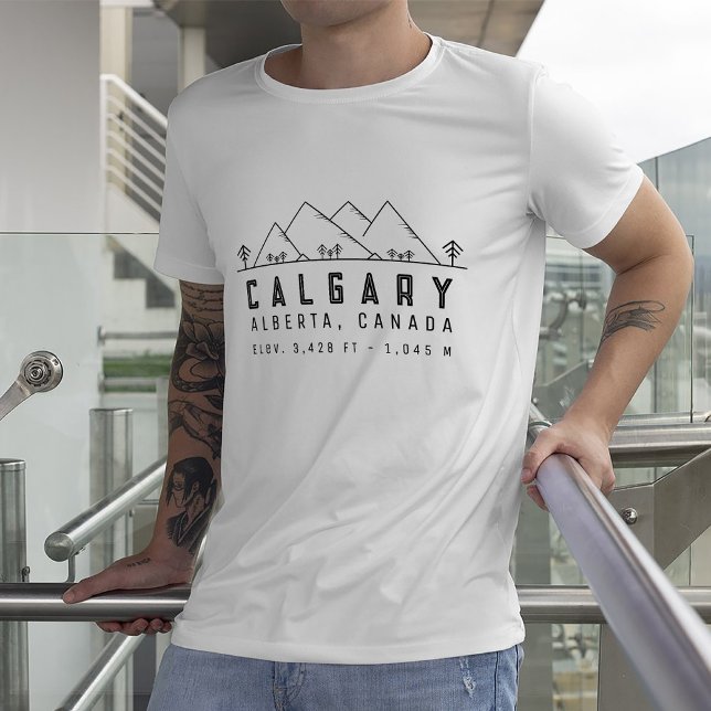Calgary Alberta Canada Minimalist Souvenirs T Shirt (Skapare uppladdad)