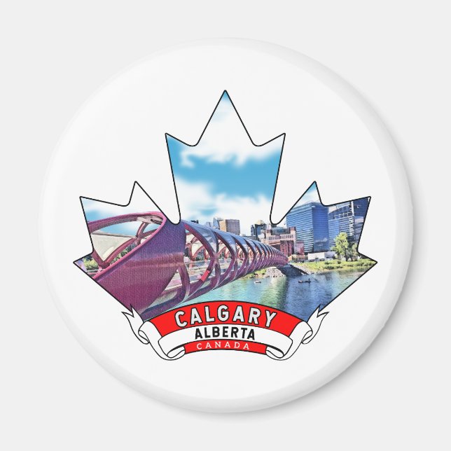 Calgary, Alberta Kanada Magnet (Framsidan)