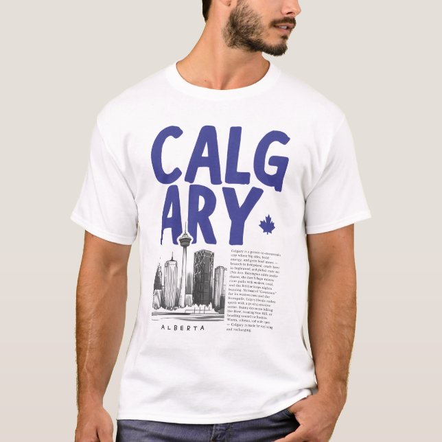 Calgary Alberta Kanada Siluett  T Shirt (Framsida)