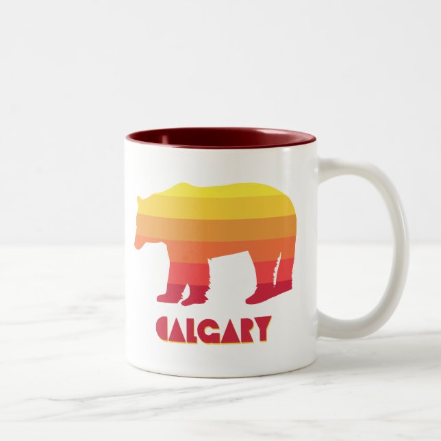 Calgary Alberta Rainbow Bear Två-Tonad Mugg (Höger)