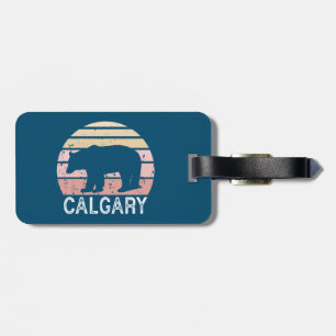 Calgary Alberta Retro Bear Bagagebricka